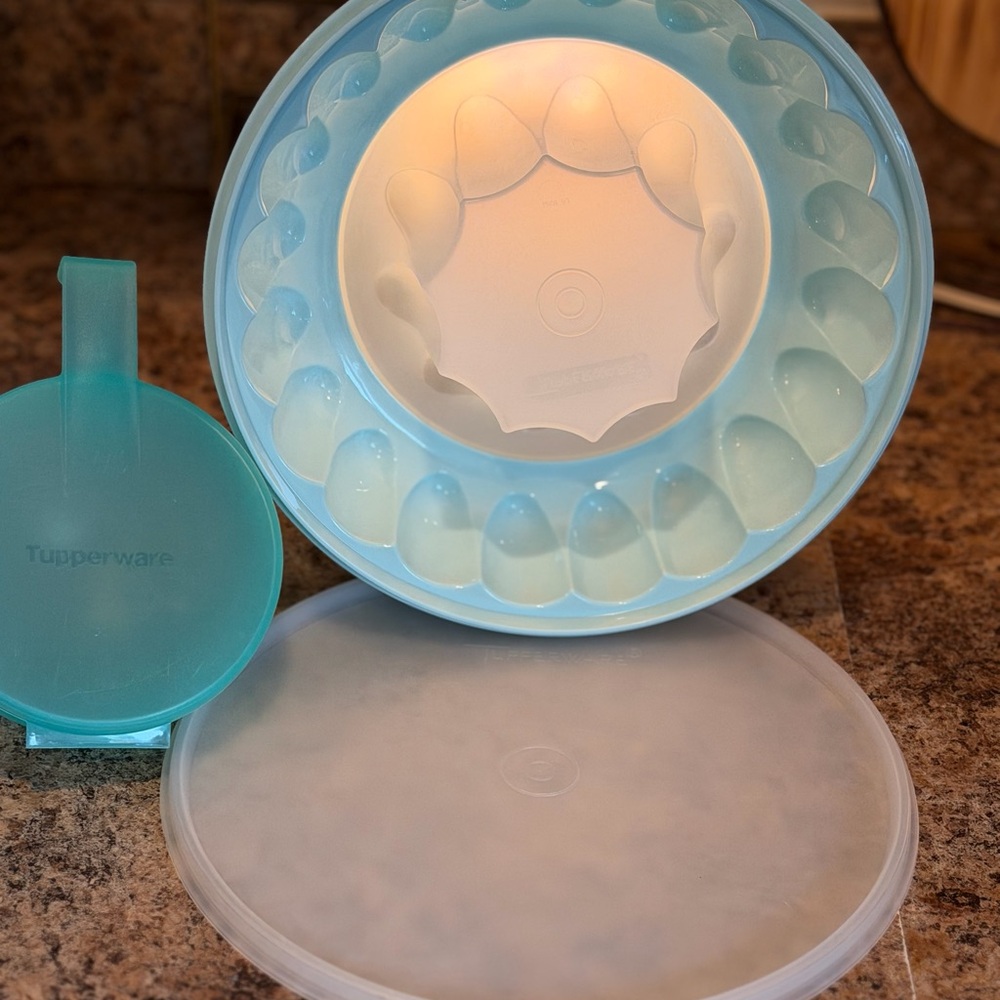 Vintage Tupperware Jel-N-Serve 3-piece Jello Mold Set